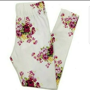 NWT Spiritual Gangster White Floral Leggings